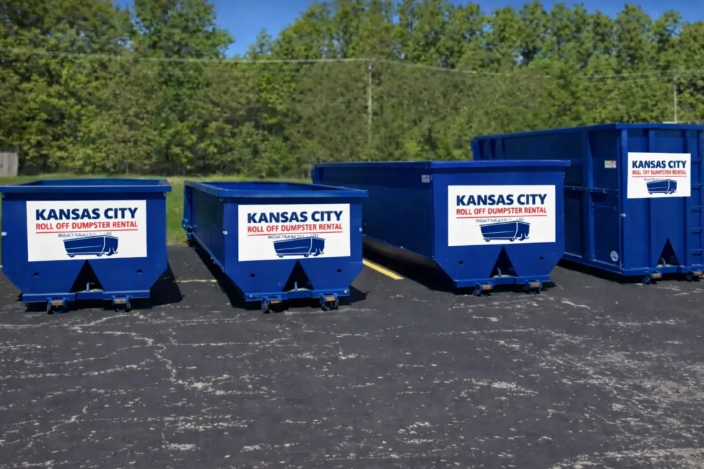 Roll off dumpster rental sizes in Kansas City for residential, commercial and construction projects