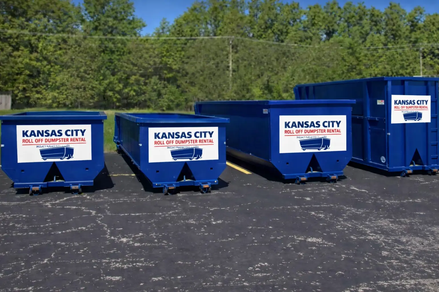 Roll off dumpster rental sizes in Kansas City for residential, commercial and construction projects